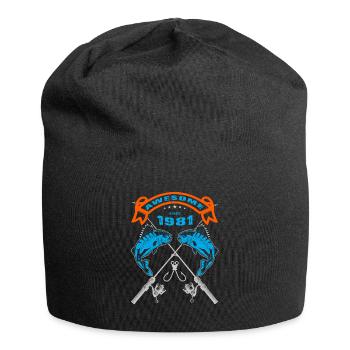 Awesome since 1981. Angel, Angler Geburtstag - Jersey-Beanie - Schwarz - Vorne