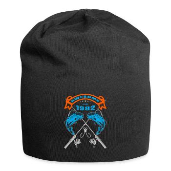 Awesome since 1982. Angel, Angler's Birthday - Jersey Beanie - black - Front
