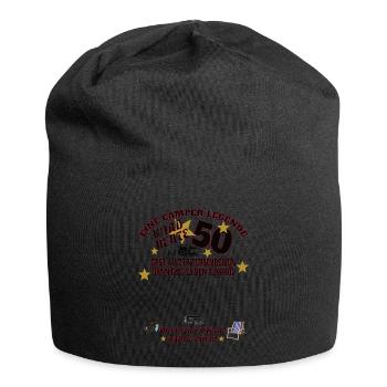 Camper Geschenkidee Camping - Jersey-Beanie - Schwarz - Vorne