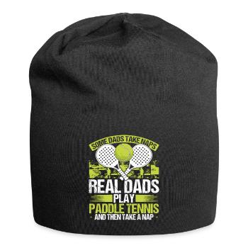 Match de joueur de paddle-tennis Papa Fête des pères - Bonnet en jersey - noir - Devant