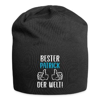 Patrick Vorname Name Geburtstag - Jersey-Beanie - Schwarz - Vorne