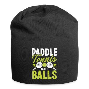 Joueur de paddle-tennis Match Paddle prend des balles - Bonnet en jersey - noir - Devant