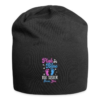 Grande sœur Frère frères et sœurs Cadeau - Bonnet en jersey - noir - Devant