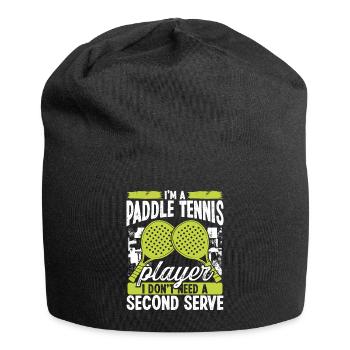 Joueur de padel Match Deuxième service Équipe - Bonnet en jersey - noir - Devant