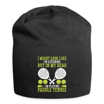 Paddle Tennis Player Match Funny Paddle Team - Bonnet en jersey - noir - Devant