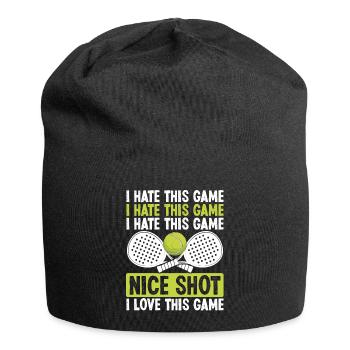 Paddle Tennis Player Match Funny Team Humor - Jersey-Beanie - Schwarz - Vorne