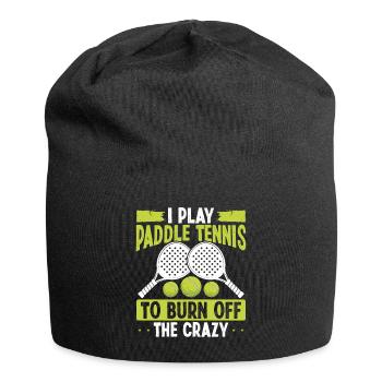 Paddle Tennis Player Match Play pour brûler fou - Bonnet en jersey - noir - Devant