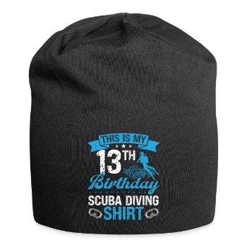 13 Year Old Scuba Diver Snorkeling Mask Dive - Jersey Beanie - black - Front