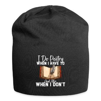 - Poésie poétique - Bonnet en jersey - noir - Devant