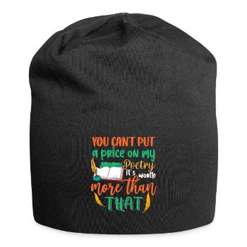 - Poésie poétique - Bonnet en jersey - noir - Devant