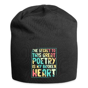 The secret of this great poetry - Poet Poetry - Jersey Beanie - black - Front