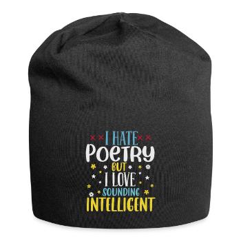 Ich hasse Poesie, aber ich liebe es, intelligent - Jersey-Beanie - Schwarz - Vorne