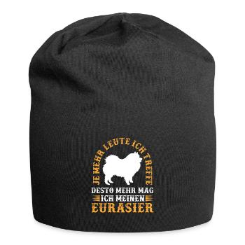 Desto mehr mag ich Eurasier Eurasian Dog - Jersey-Beanie - Schwarz - Vorne