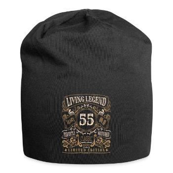 Retro Vintage Birth Whiskey Age 55 Years Old - Jersey Beanie - black - Front