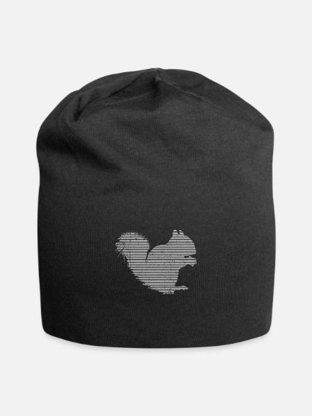 Eichhörnchen - Jersey-Beanie - Schwarz