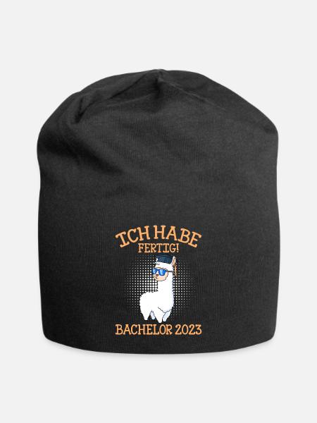 Ich habe fertig Bachelor 2023 Bachelor Abschluss - Jersey-Beanie - Schwarz