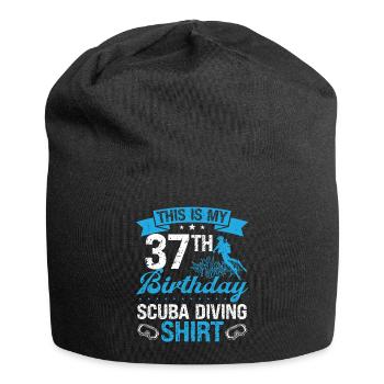 37 Year Old Scuba Diver Snorkeling Mask Dive - Jersey Beanie - black - Front