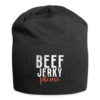 Beef Jerky Gift Beef Jerky Lover - Jersey Beanie - black - Front