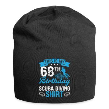 68 Year Old Scuba Diver Snorkeling Mask Dive - Jersey Beanie - black - Front