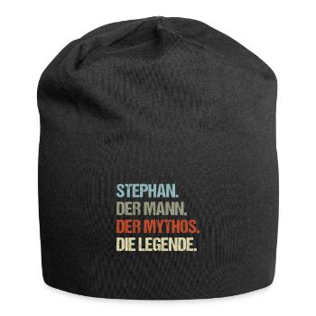 Stephan der Mann der Mythos die Legende - Jersey-Beanie - Schwarz - Vorne