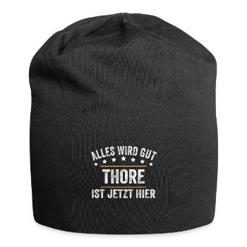Thore Vorname Name Geburtstag - Jersey-Beanie - Schwarz - Vorne