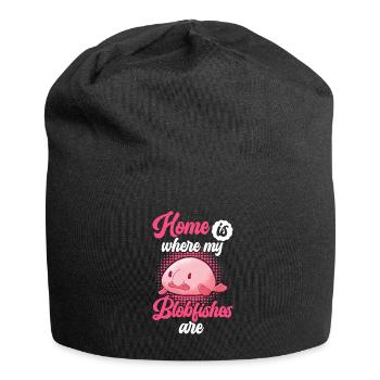 Zuhause ist wo mein Blobfisch ist Blobfisch - Jersey-Beanie - Schwarz - Vorne