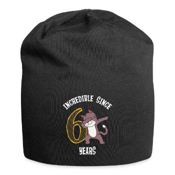 Unbelievable for 6 years 6th birthday - Jersey Beanie - black - Front