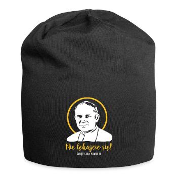 Fürchtet euch nicht - Papst Johannes Paul II JP2 - Jersey-Beanie - Schwarz - Vorne