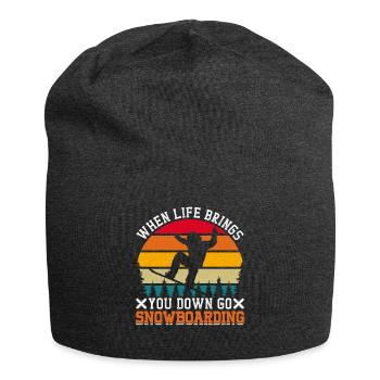 Snowboarding Wintersport Snowboarder-Bekleidung - Jersey-Beanie - Anthrazit - Vorne
