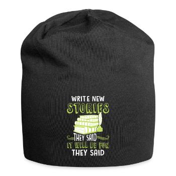 Write new stories that they - Jersey Beanie - black - Front