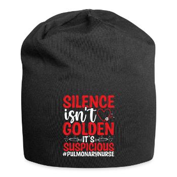 Pulmonary Nurse Silence is Suspicious Nursing - Jersey-Beanie - Schwarz - Vorne