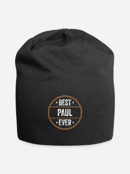 Best Paul Ever Vorname Name Geschenk - Jersey-Beanie - Schwarz