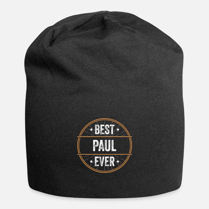 Best Paul Ever Vorname Name Geschenk - Jersey-Beanie - Schwarz
