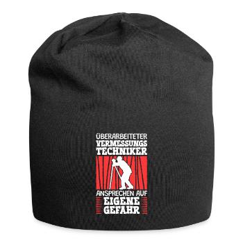 Überarbeiteter Vermessungstechniker Vermesser - Jersey-Beanie - Schwarz - Vorne