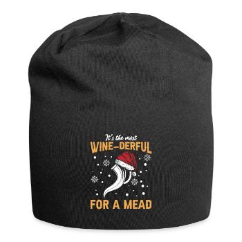 Weihnachten Honig Wein Met Hausbrauer Viking - Jersey-Beanie - Schwarz - Vorne