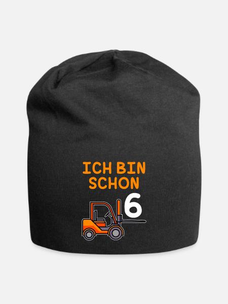 6. Geburtstag Junge 6 Jahre - Jersey-Beanie - Schwarz