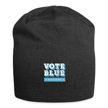 Vote Blue No Matter Who, Blue Wave - Jersey Beanie - charcoal grey - Front