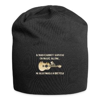 MTB Mountainbike MTB Fahrräder und Musik - Jersey-Beanie - Schwarz - Vorne