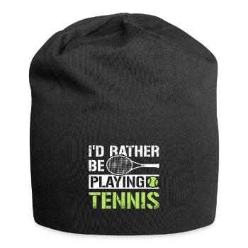 I'd rather be playing tennis - Jersey Beanie - black - Front