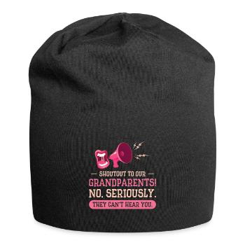 Retraite Grands-parents Vintage Shoutout Mégaphone - Bonnet en jersey - noir - Devant