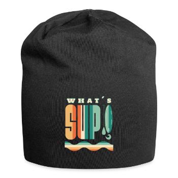 Qu’est-ce que le SUP paddle Stand Up Paddle Vintage - Bonnet en jersey - noir - Devant