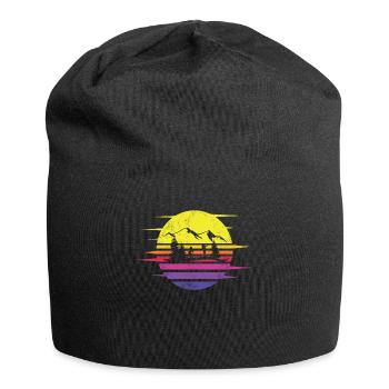Hiking Accessories Wanderer Motif - Jersey Beanie - black - Front