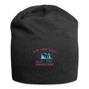 Wandern Zubehör Wanderer Motiv - Jersey-Beanie - Schwarz - Vorne