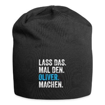 Lass das mal den Oliver machen Name - Jersey-Beanie - Schwarz - Vorne