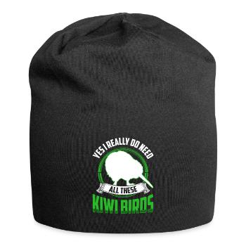 Brauche diese Kiwi Vögel Neuseeland Kiwi Vogel - Jersey-Beanie - Schwarz - Vorne