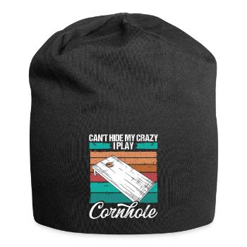 Cornhole Player Team Hide Crazy Cornament Tosser - Jersey Beanie - black - Front