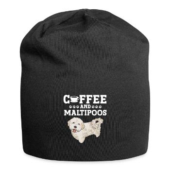 Chien Maltipoo - Bonnet en jersey - noir - Devant