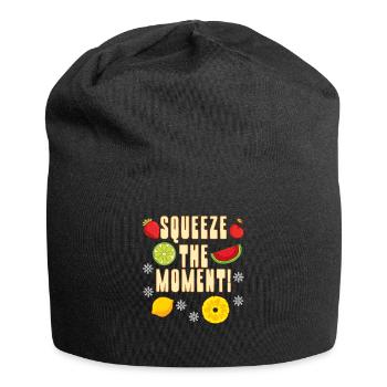 Fruchtig Weihnachten Urlaub Gesund Winter Saison - Jersey-Beanie - Schwarz - Vorne