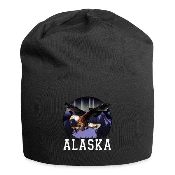Alaska Gift USA Nature Bear Denali Grizzly Forest - Jersey Beanie - black - Front
