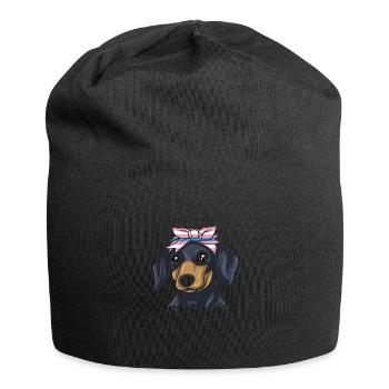 Dachshund Geschenk Dixie Wiener Doxie Dackel - Jersey-Beanie - Schwarz - Vorne